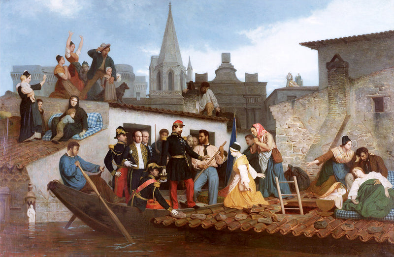 L’Empereur Napoléon III visitant les inondés de Tarascon - Bouguereau