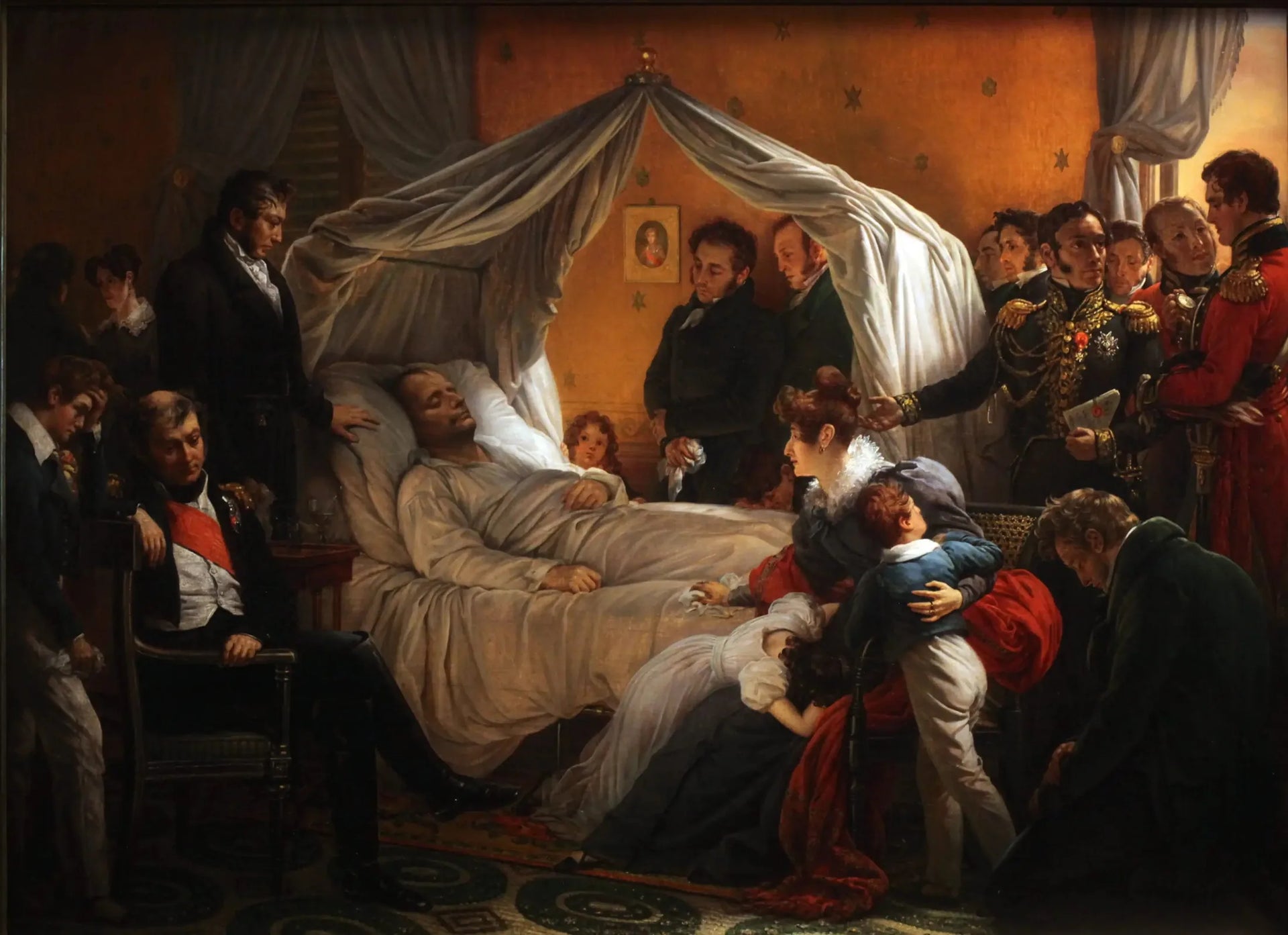 Napoléon sur son lit de mort - Charles de Steuben image 1 reproduction réalisée par Alpha Reproduction