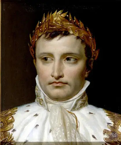 Napoléon, tête couronnée - Jacques-Louis David image 1 copie peinte à la main à l’huile