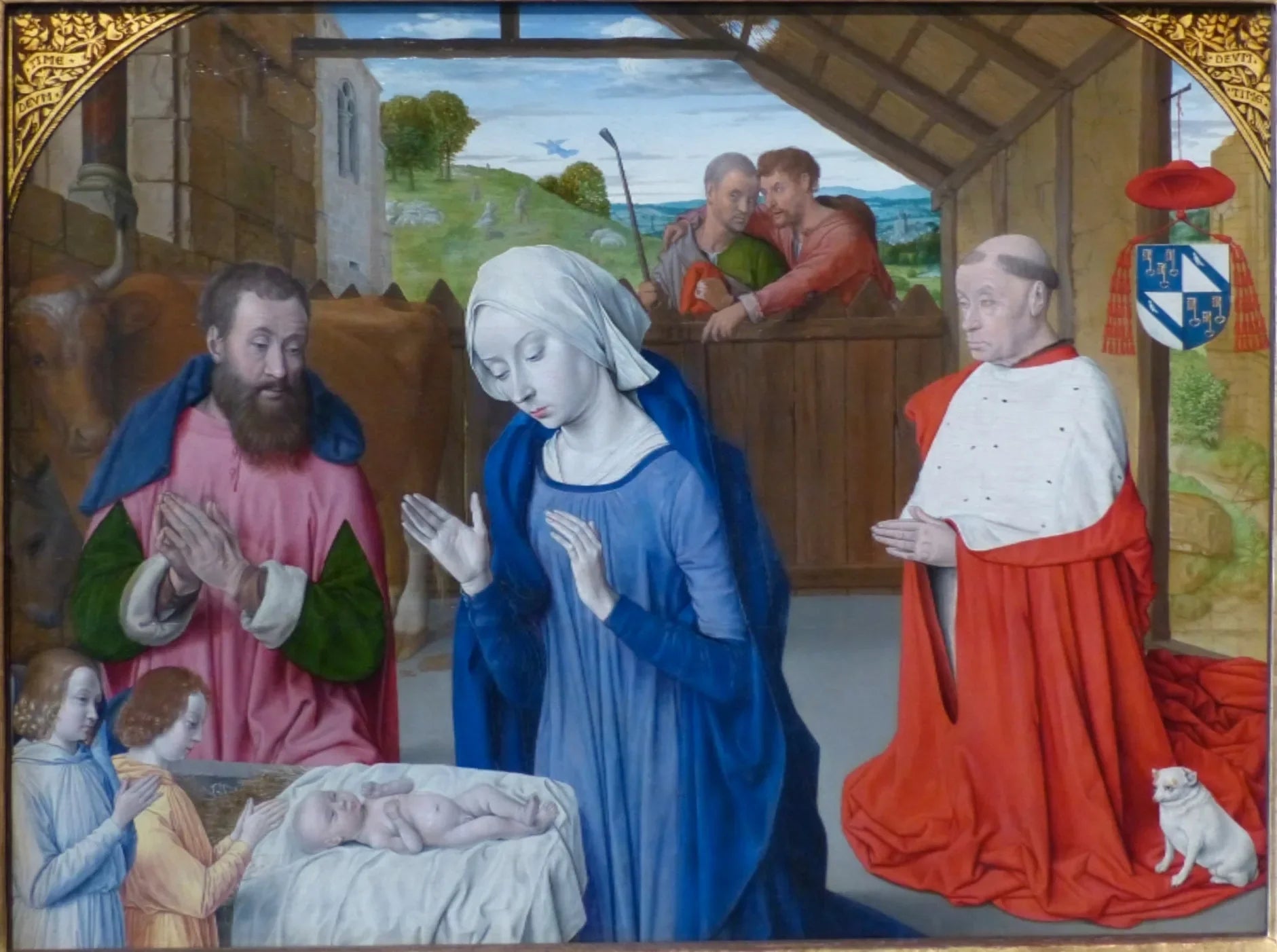 Nativité avec le portrait du cardinal Jean Rolin - Jean Hey image 1 reproduction réalisée par Alpha Reproduction