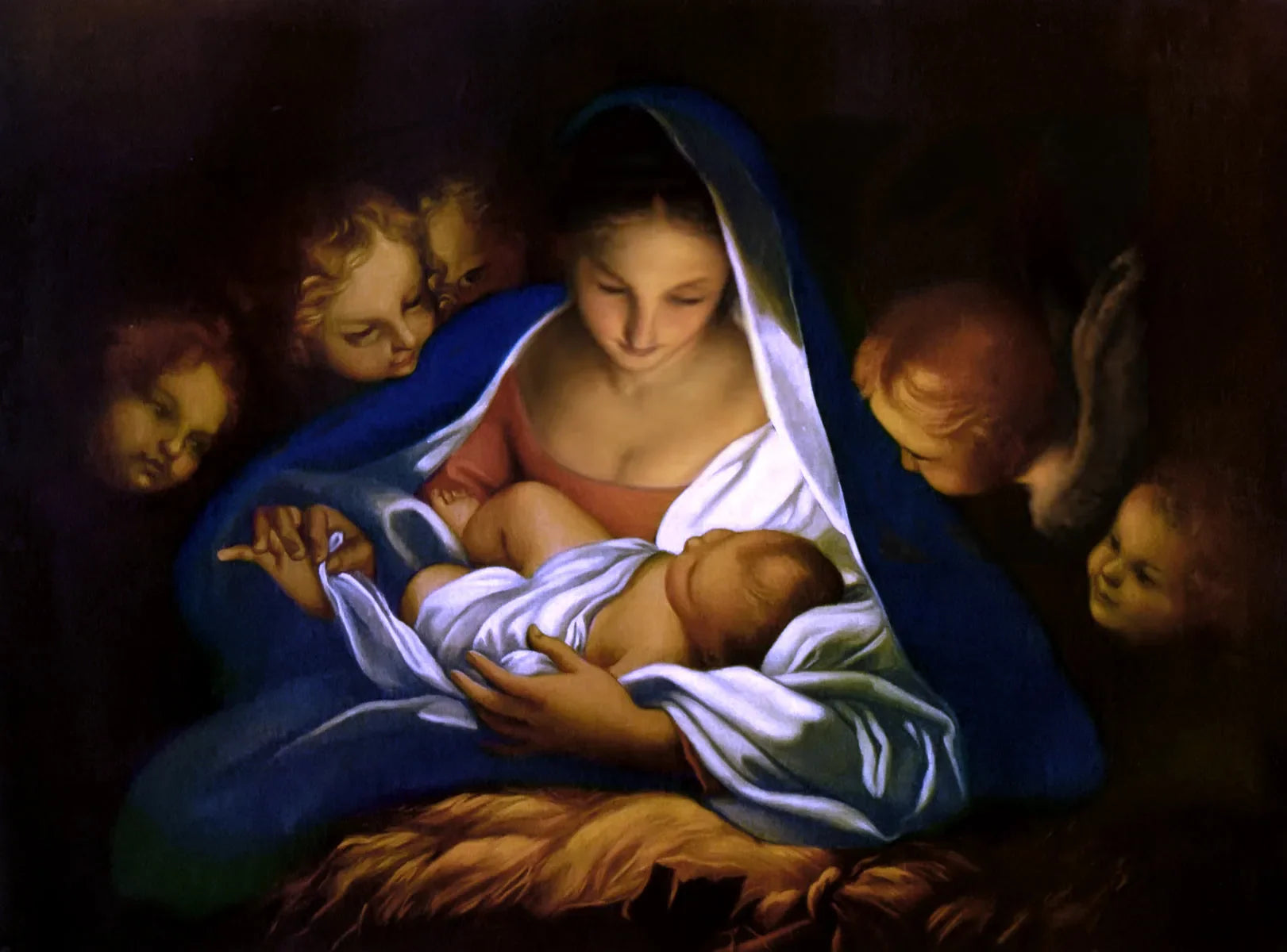 Nativité - Carlo Maratta image 1 copie de tableau peinte à la main