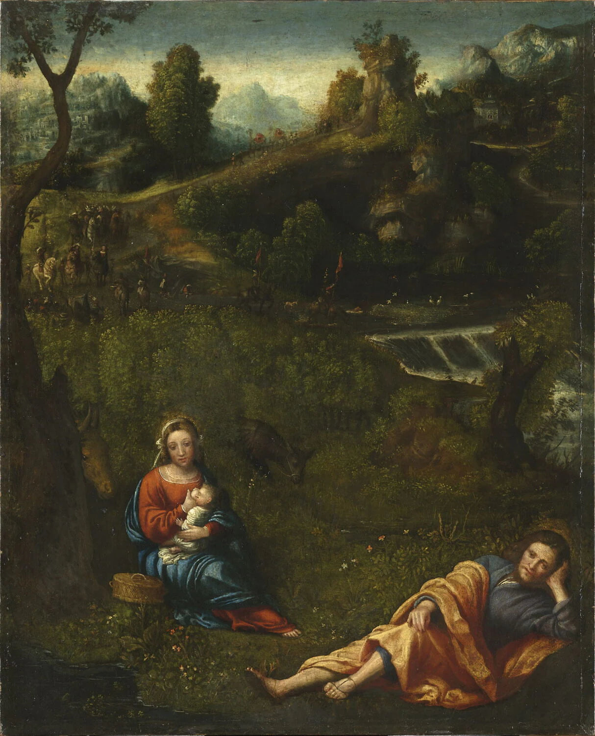 La Nativité dans un paysage - Giovanni Francesco Caroto