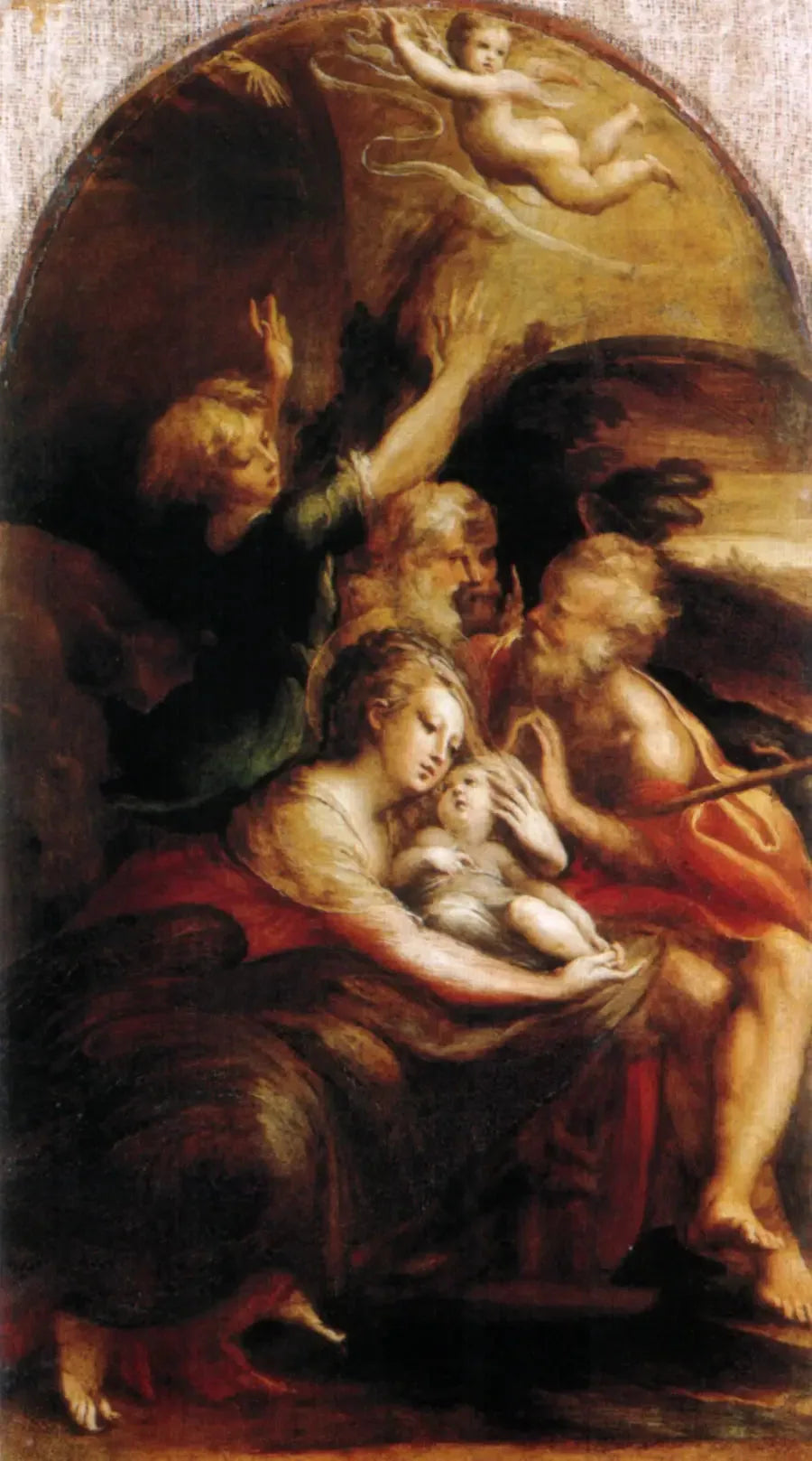 Nativité du Christ avec des anges - Parmigianino image 1 tableau peint à l’huile sur toile