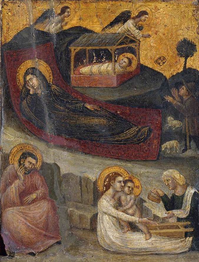 Nativité et Annonce aux bergers - Pietro da Rimini image 1 copie peinte à la main à l’huile