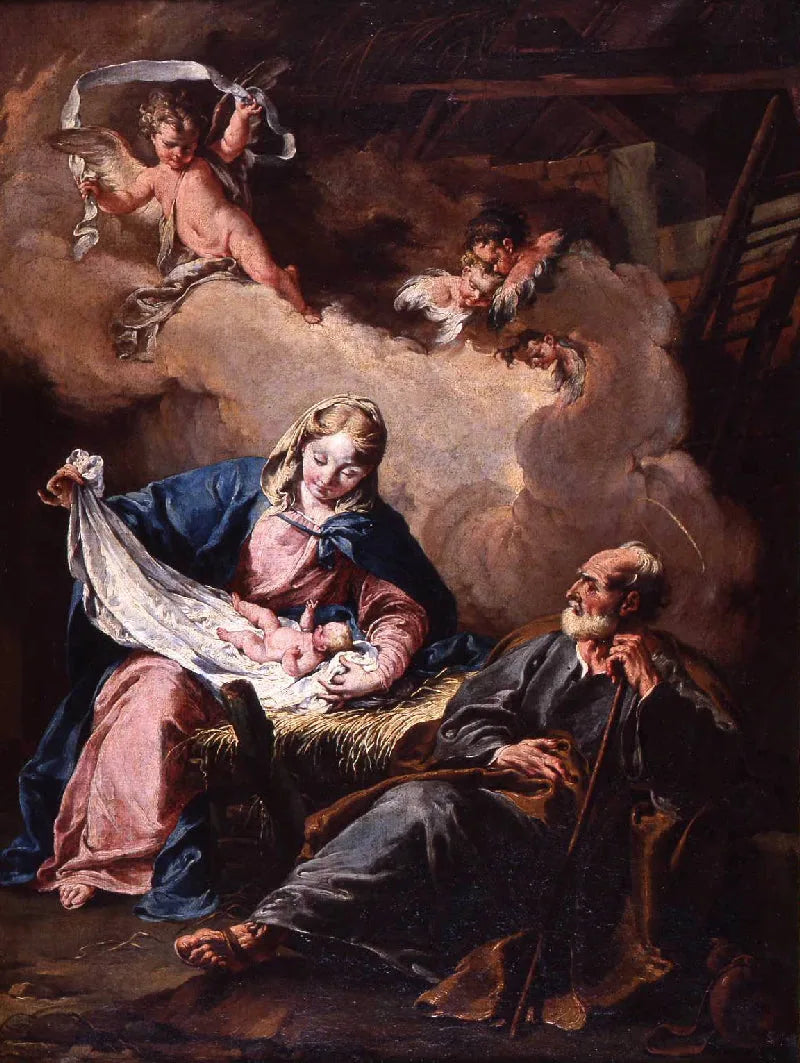 Nativité - Giovanni Battista Pittoni image 1 tableau peint à l’huile sur toile