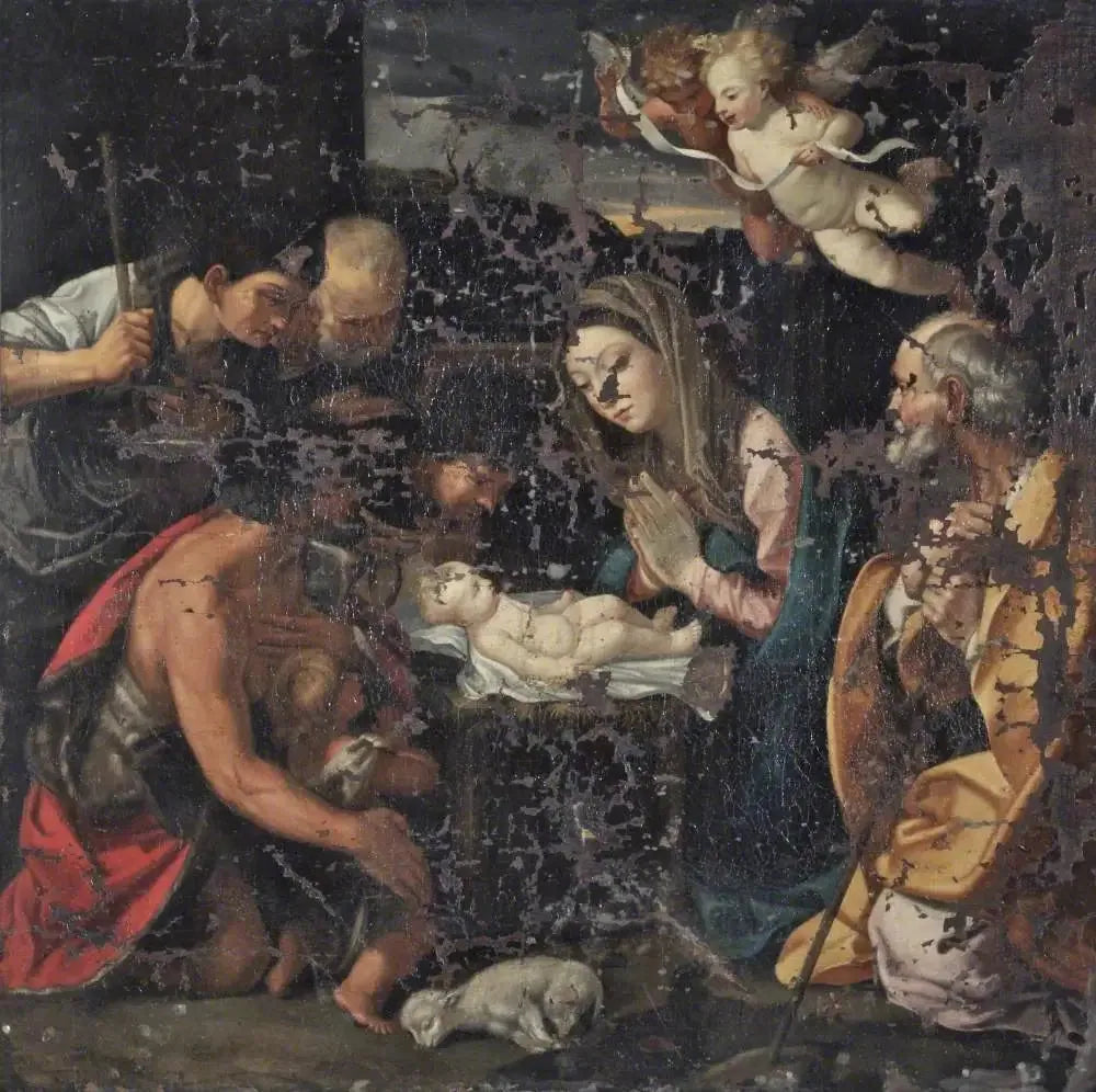 Nativité - Guido Reni image 1 copie peinte à la main à l’huile