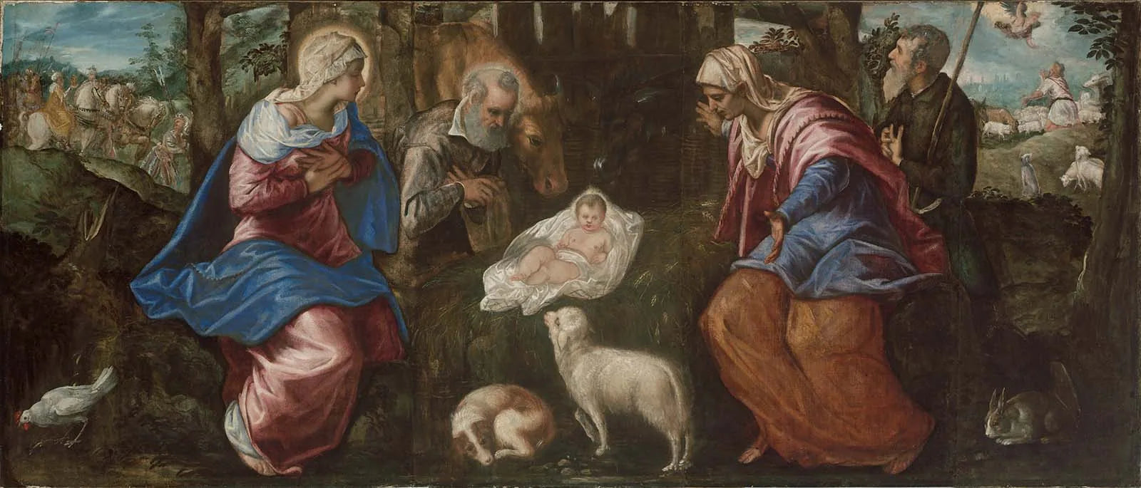 Nativité - Jacopo Tintoretto image 1 copie peinte à la main à l’huile