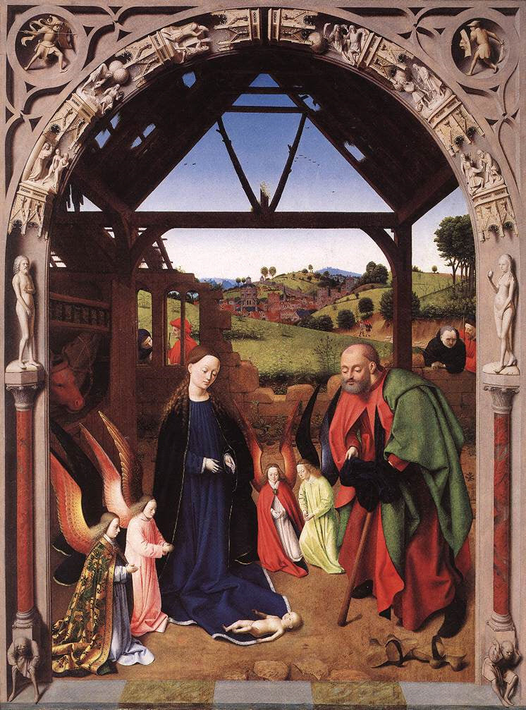 Nativité - Petrus Christus image 1 reproduction artisanale de tableau