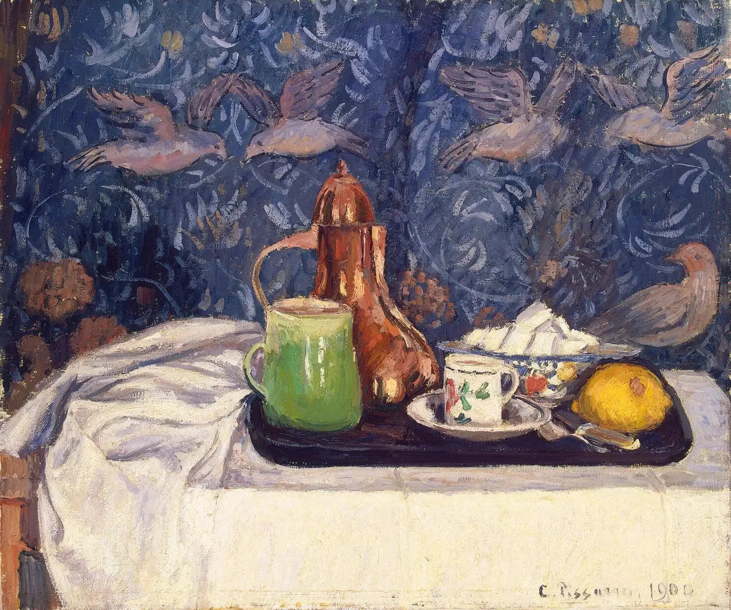 Nature morte à la cafetière - Camille Pissarro image 1 tableau peint à l’huile sur toile