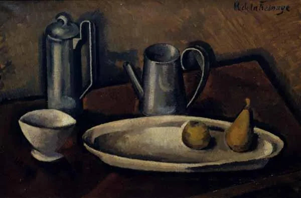 Nature morte à la cafetière - Roger de La Fresnaye image 1 reproduction de peinture à l’huile