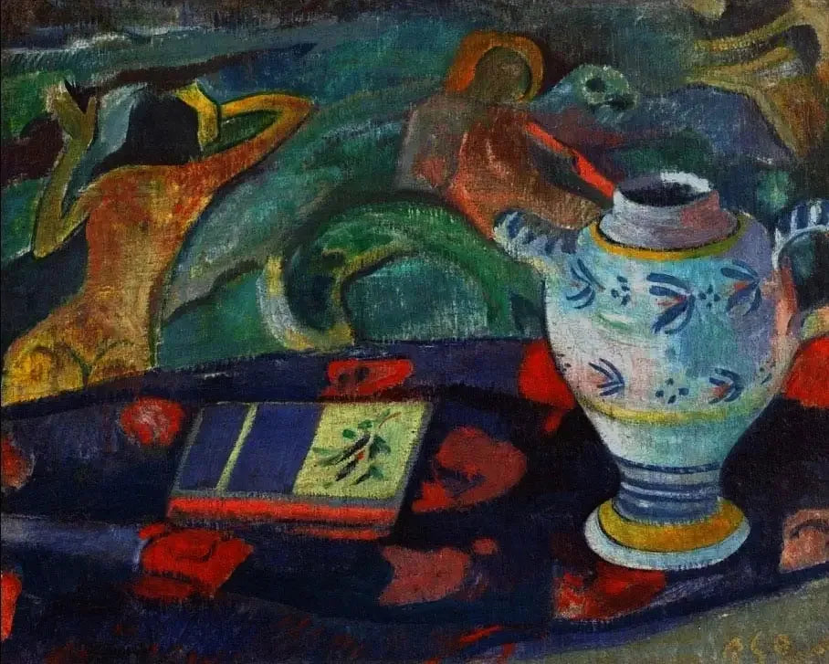 Nature morte à la cruche de Quimper - Paul Gauguin image 1 tableau peint à l’huile sur toile