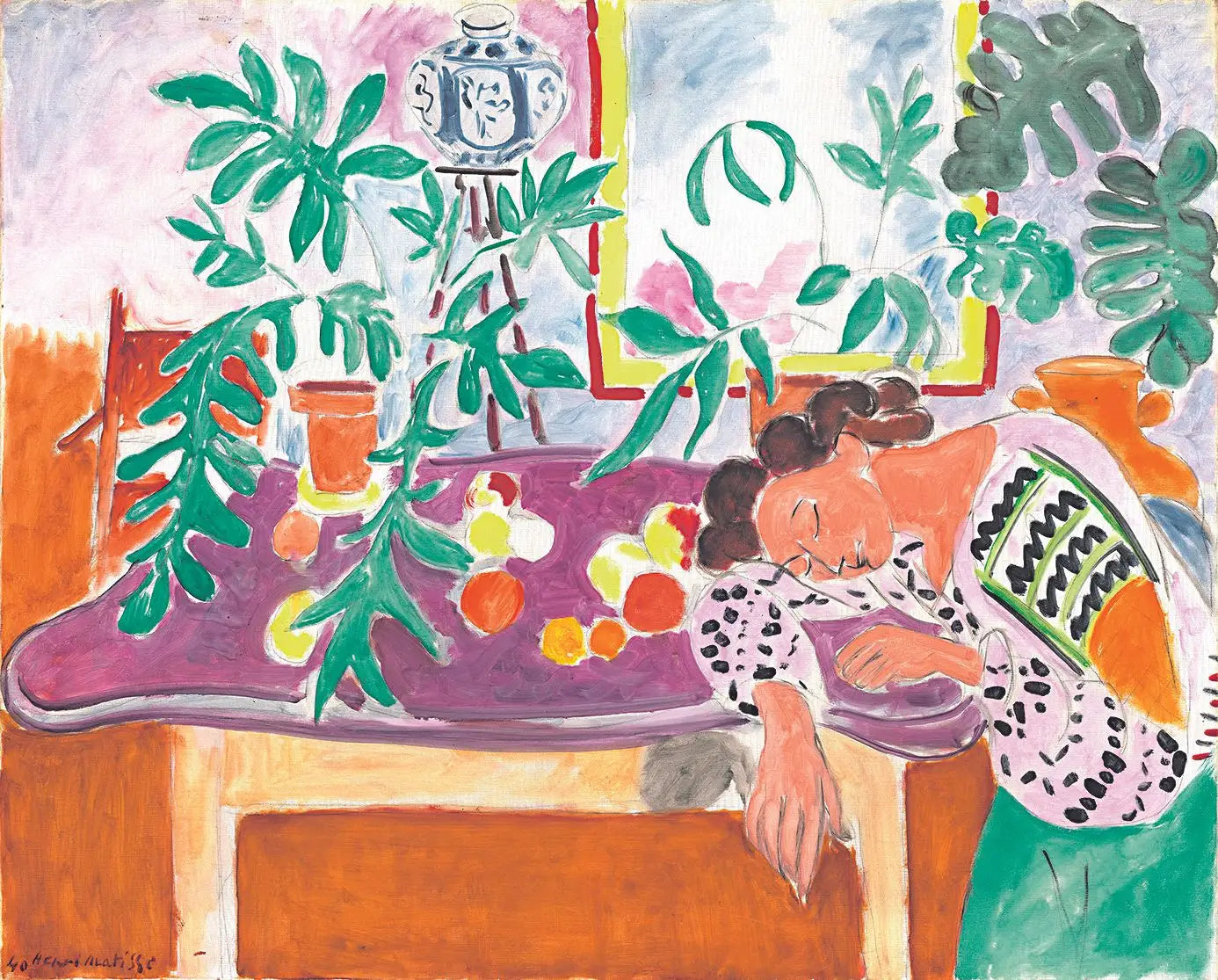 Nature morte à la dormeuse - Henri Matisse image 1 copie peinte à la main à l’huile