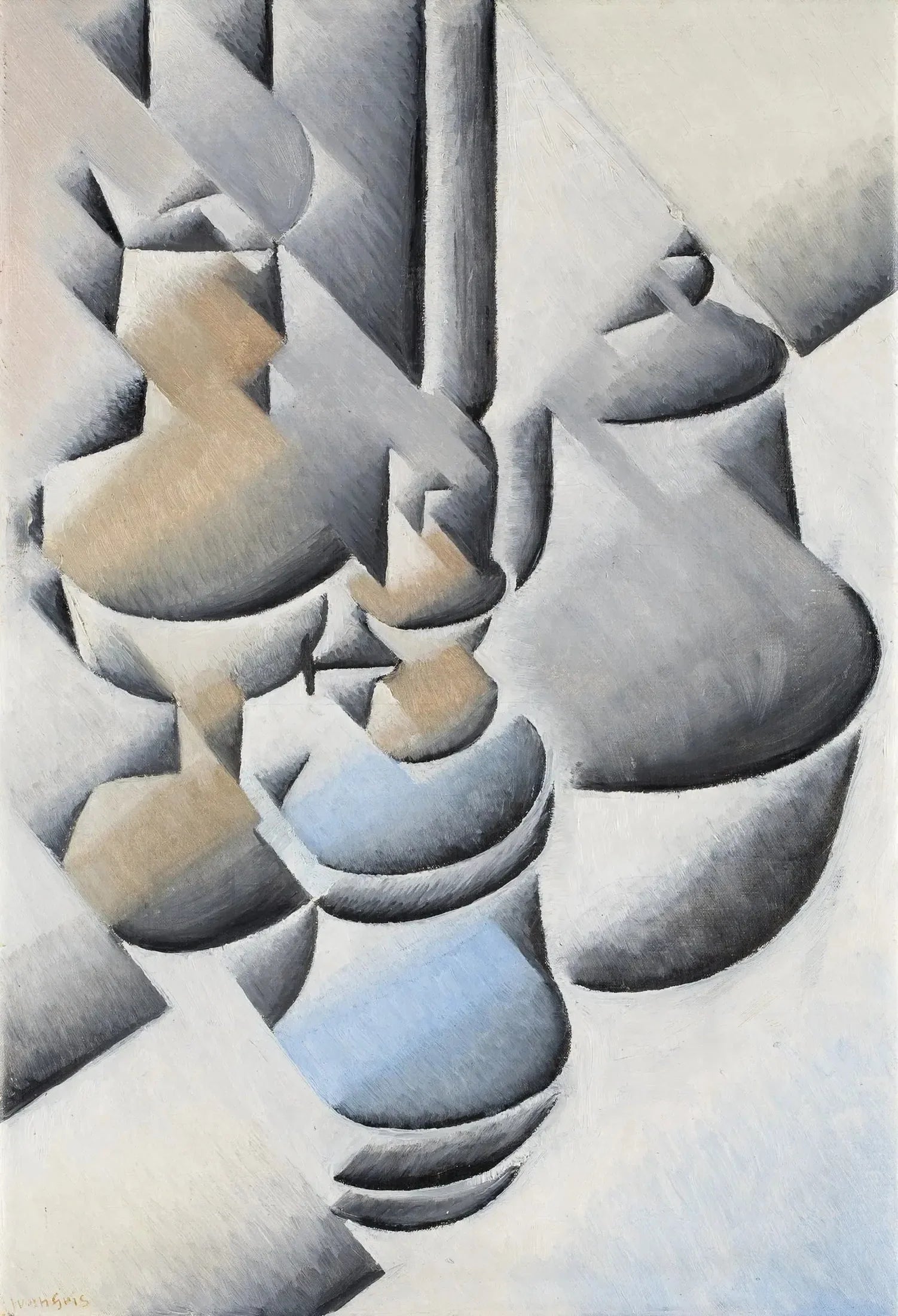 Nature morte à la lampe - Juan Gris image 1 copie de tableau peinte à la main