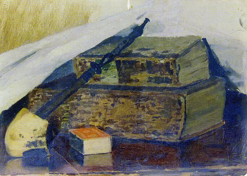 Nature morte à la pipe et aux Bibles - Edvard Munch