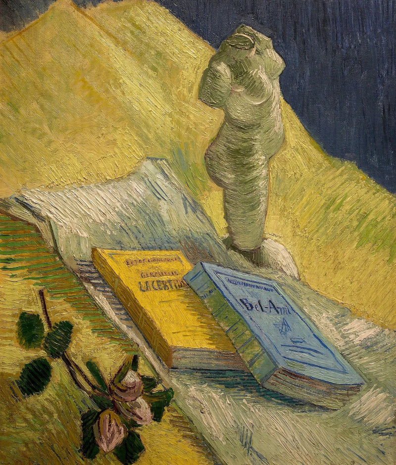 Nature morte à la statuette de plâtre et aux deux romans - Vincent van Gogh