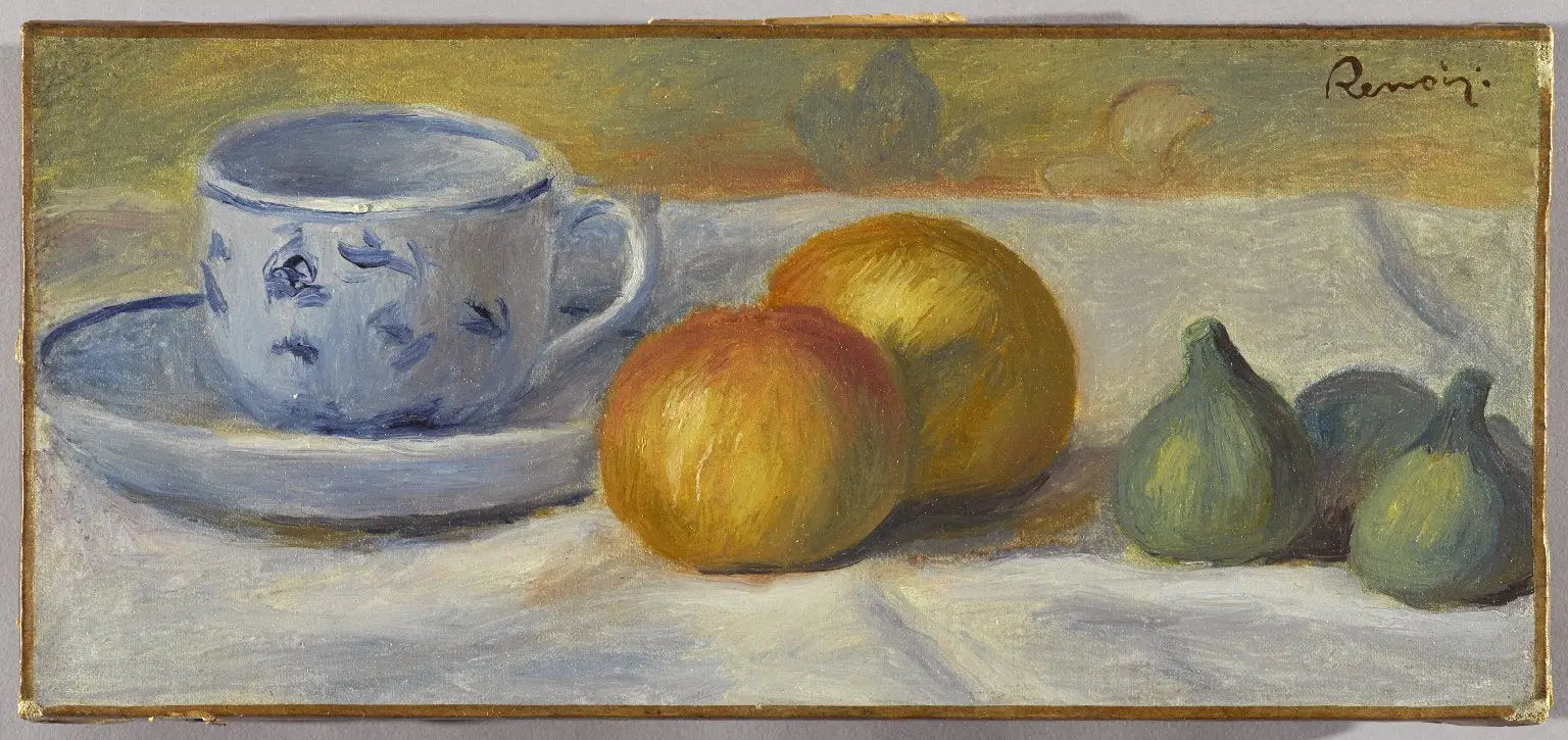 Nature morte à la tasse bleue - Pierre-Auguste Renoir image 1 copie peinte à la main à l’huile