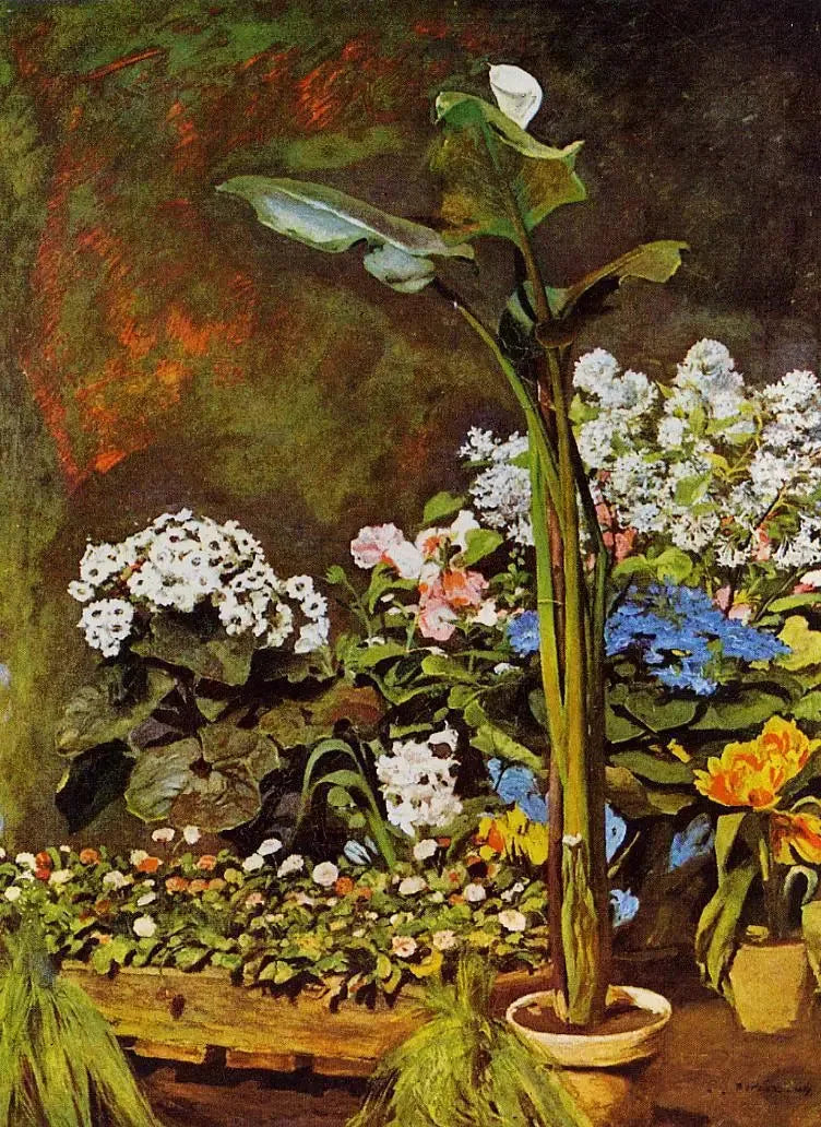 Nature morte, arum et fleurs - Pierre-Auguste Renoir