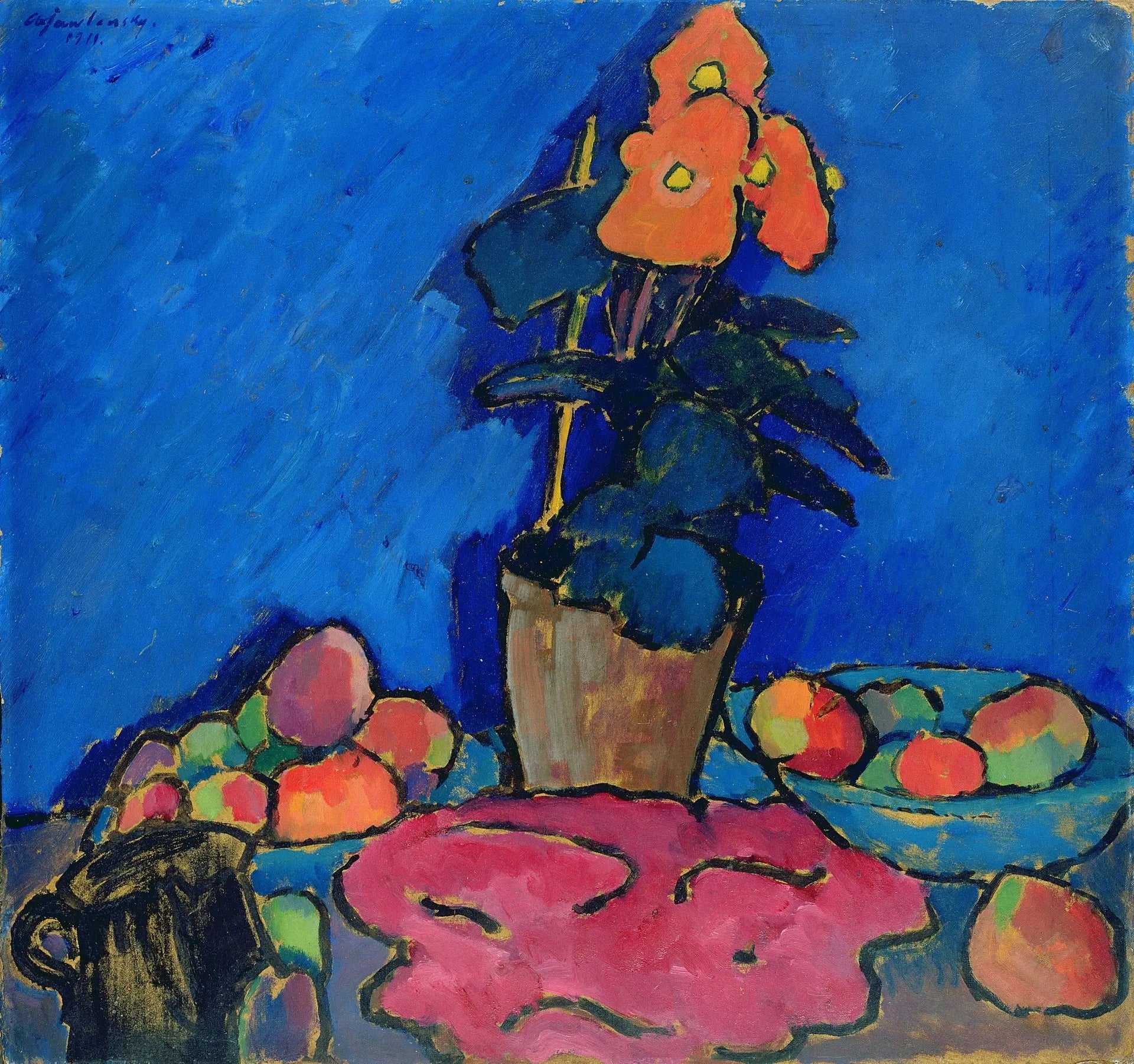 Nature morte au bégonia - Alexej von Jawlensky image 1 reproduction réalisée par Alpha Reproduction