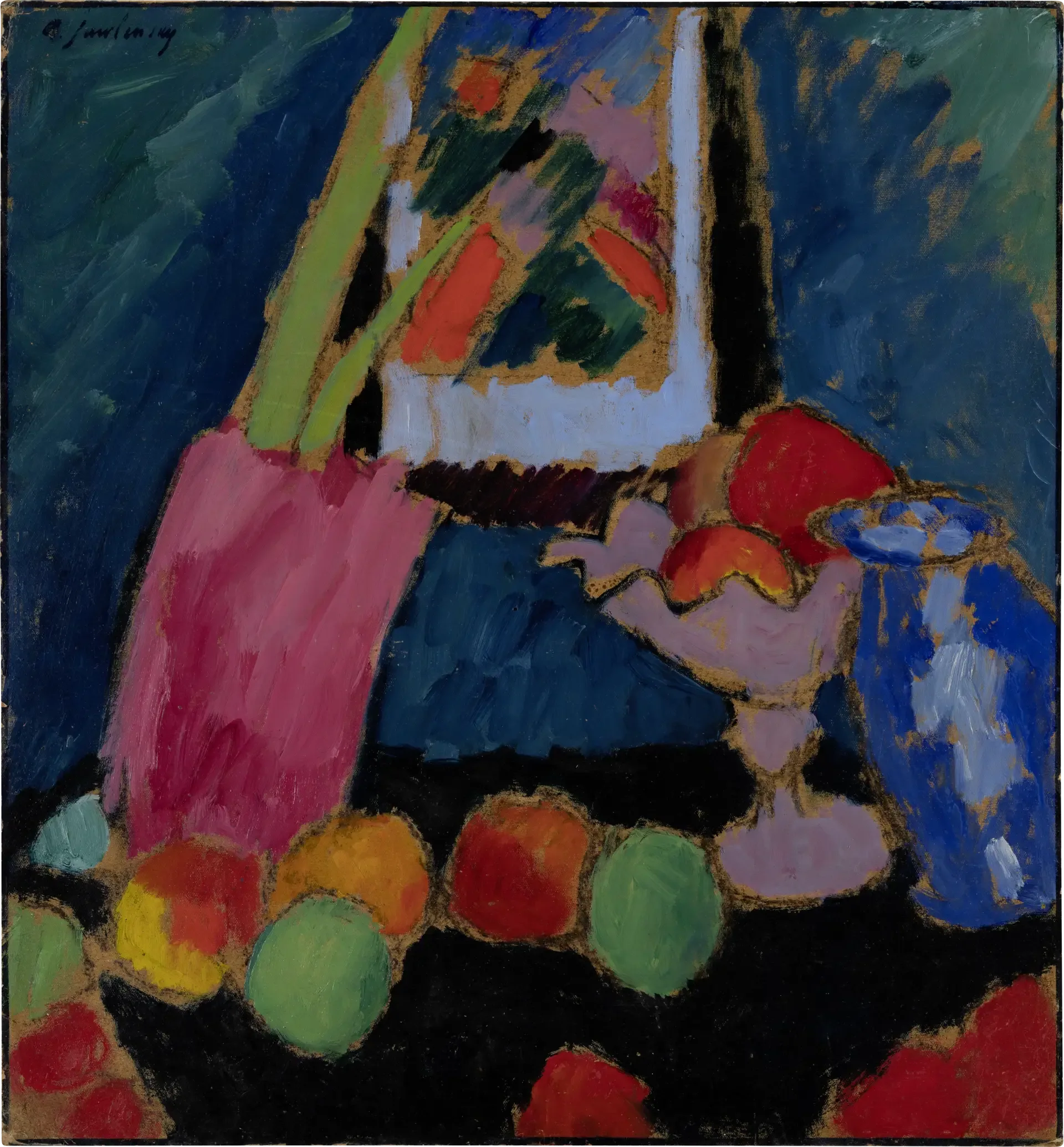 Nature morte au bol violet - Alexej von Jawlensky image 1 copie peinte à la main à l’huile