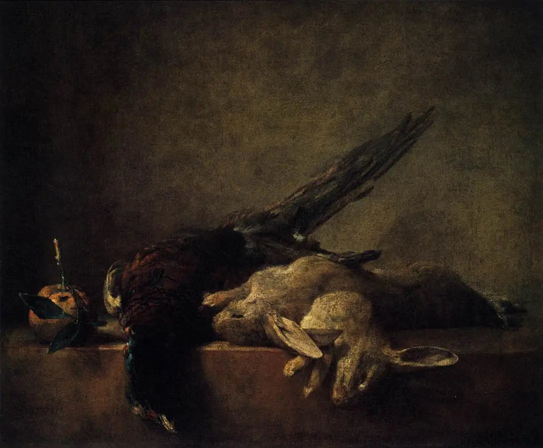 Nature morte au gibier - Jean Siméon Chardin image 1 reproduction artisanale de tableau