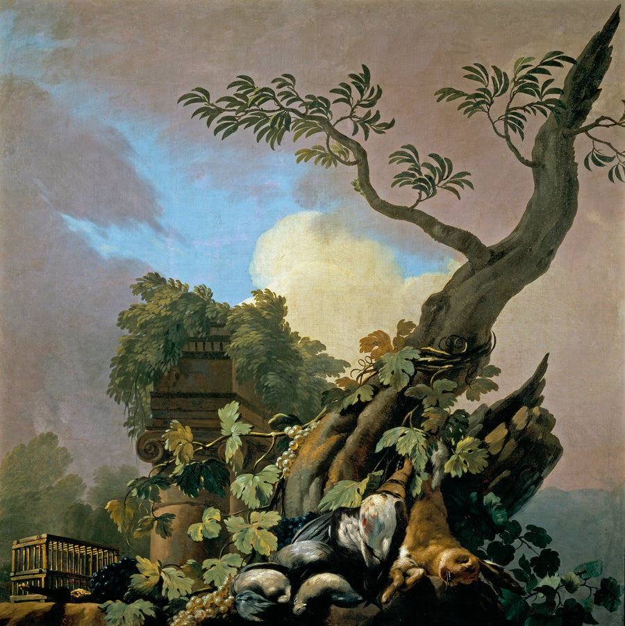 Nature morte au gibier à plumes et au lièvre - José del Castillo