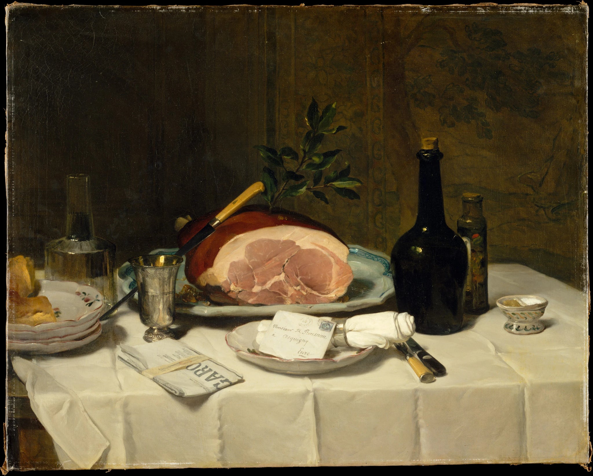 Nature morte au jambon - Philippe Rousseau