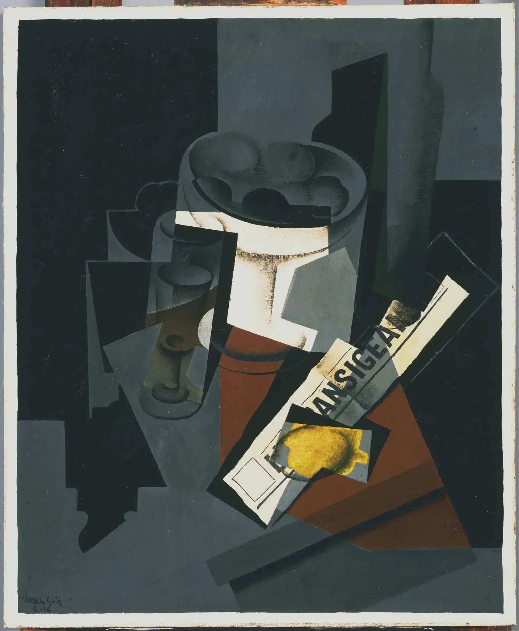 Nature morte au journal - Juan Gris image 1 reproduction de peinture à l’huile
