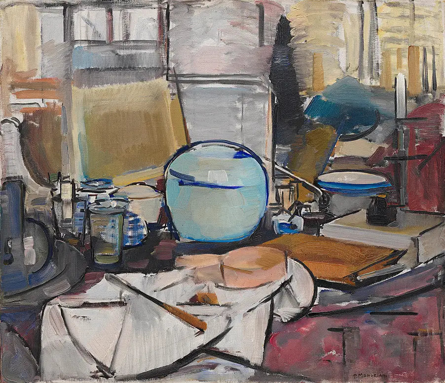 Nature morte au pot de gingembre I - Piet Mondrian image 1 tableau peint à l’huile sur toile