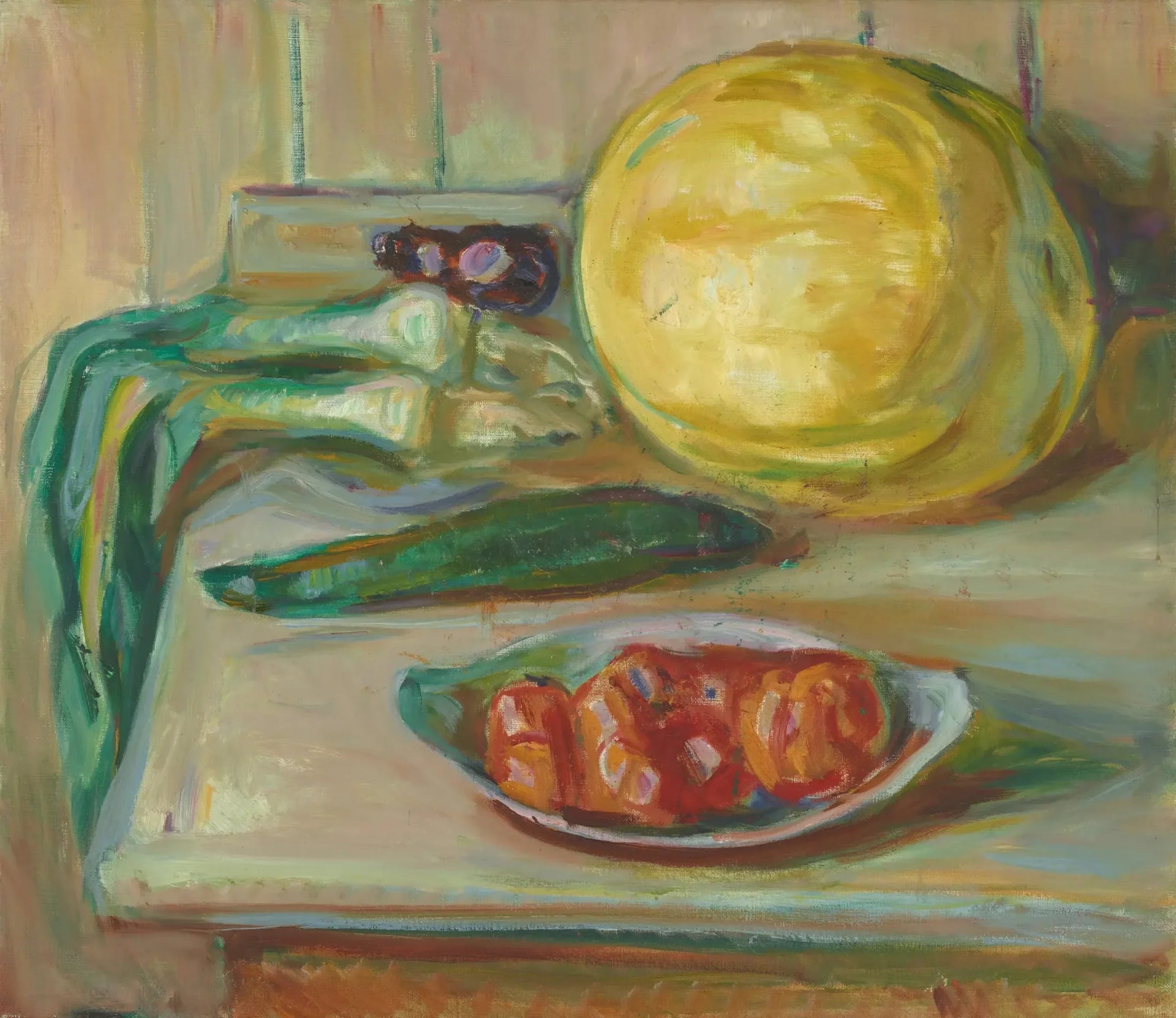 Nature morte au potiron et autres légumes - Edvard Munch image 1 tableau peint à l’huile sur toile