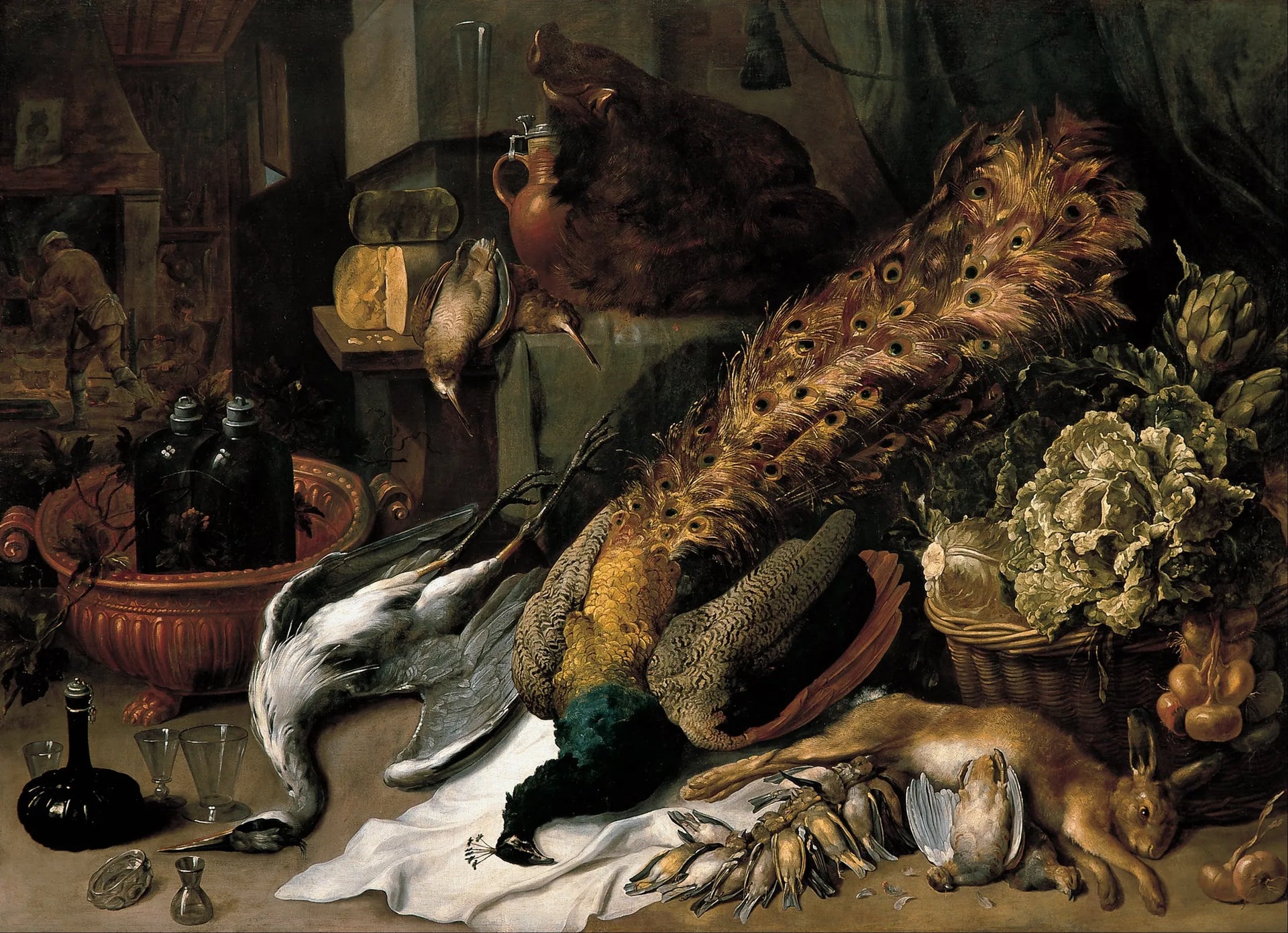 Nature morte au refroidisseur à vin - Frans Snyders image 1 tableau peint à l’huile sur toile