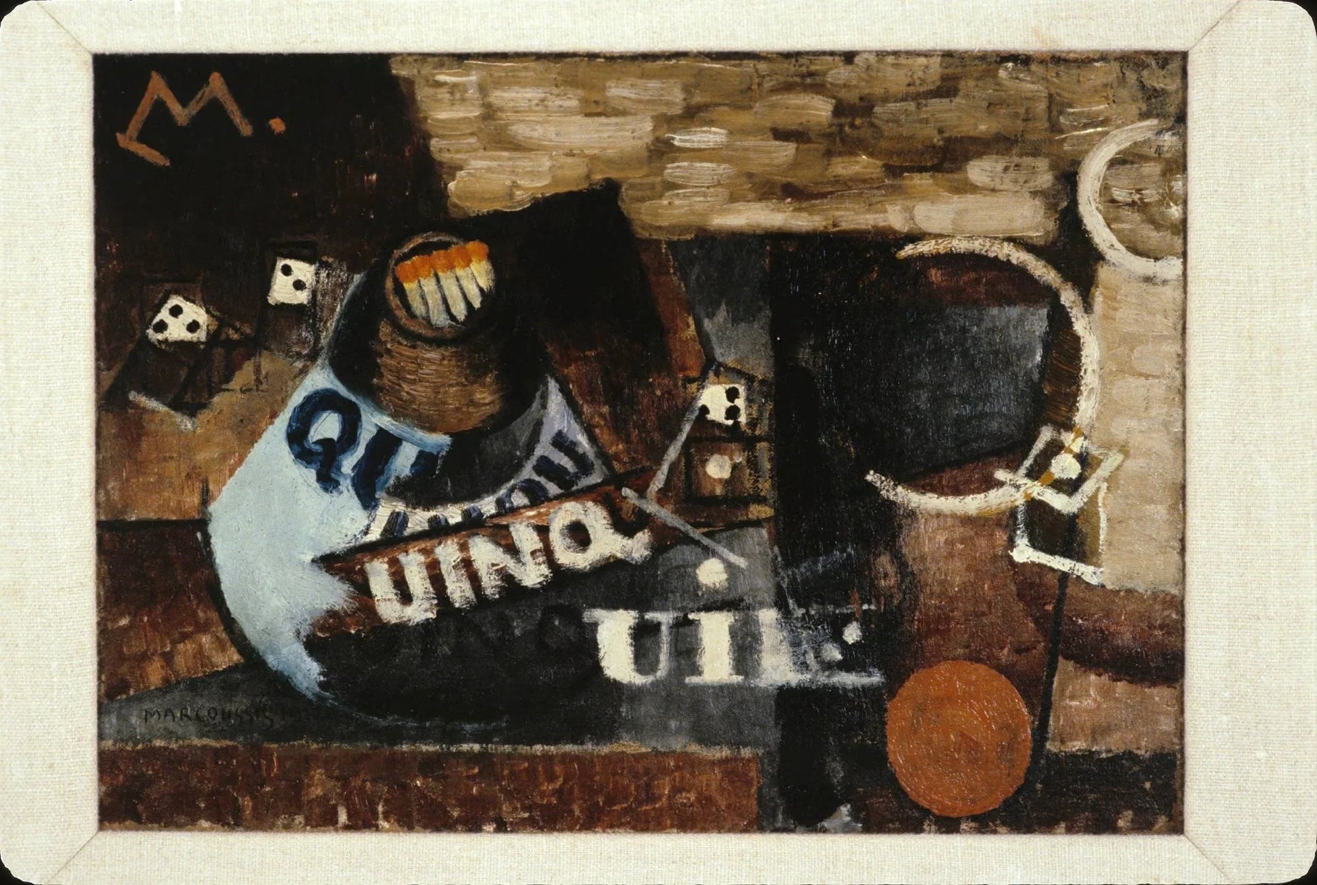 Nature morte aux allumettes (Le Pyrogène Quinquina) - Louis Marcoussis image 1 copie de tableau peinte à la main