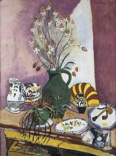 Nature morte aux asphodèles - Henri Matisse image 1 copie peinte à la main à l’huile