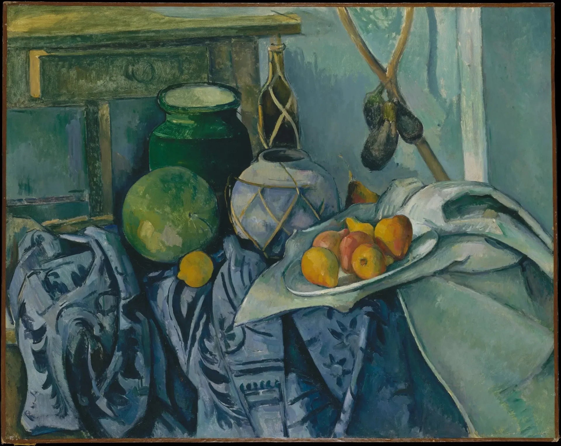Nature morte aux aubergines - Paul Cézanne image 1 reproduction de peinture à l’huile