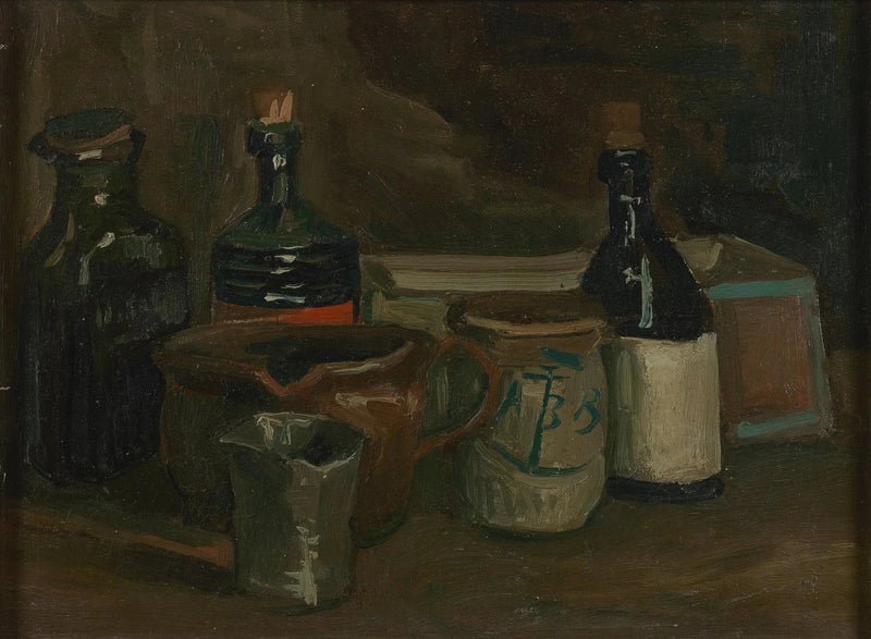 Nature morte aux bouteilles et à la faïence - Vincent van Gogh