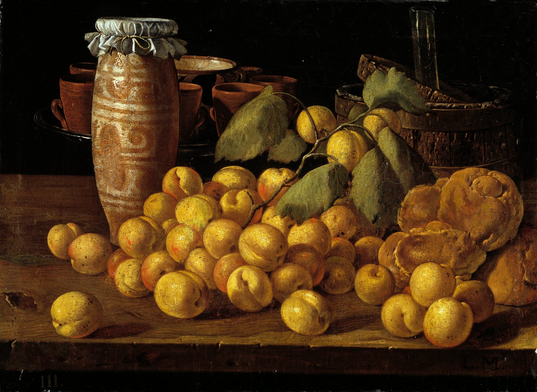Nature morte aux brioches et aux récipients aux abricots - Luis Eugenio Meléndez