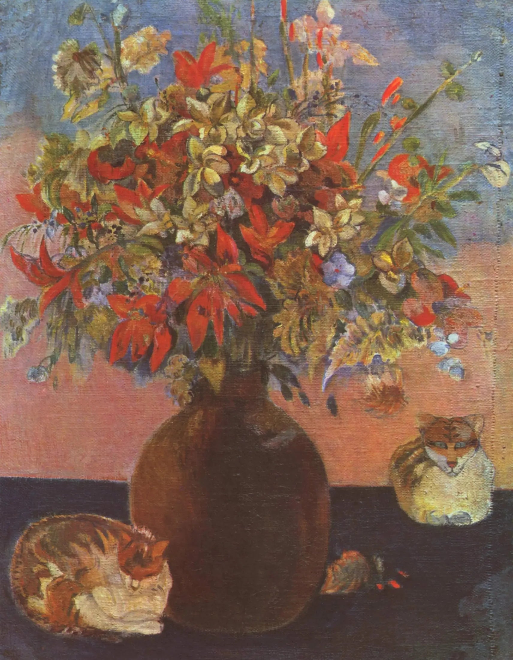 Nature morte aux chats - Paul Gauguin image 1 reproduction artisanale de tableau