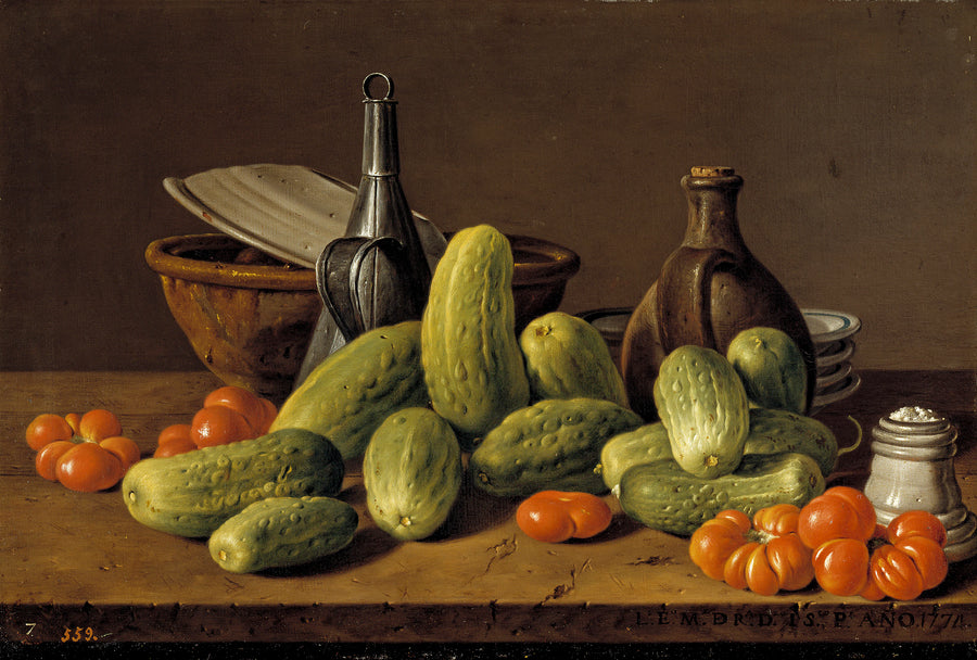 Nature morte aux concombres et tomates - Luis Eugenio Meléndez