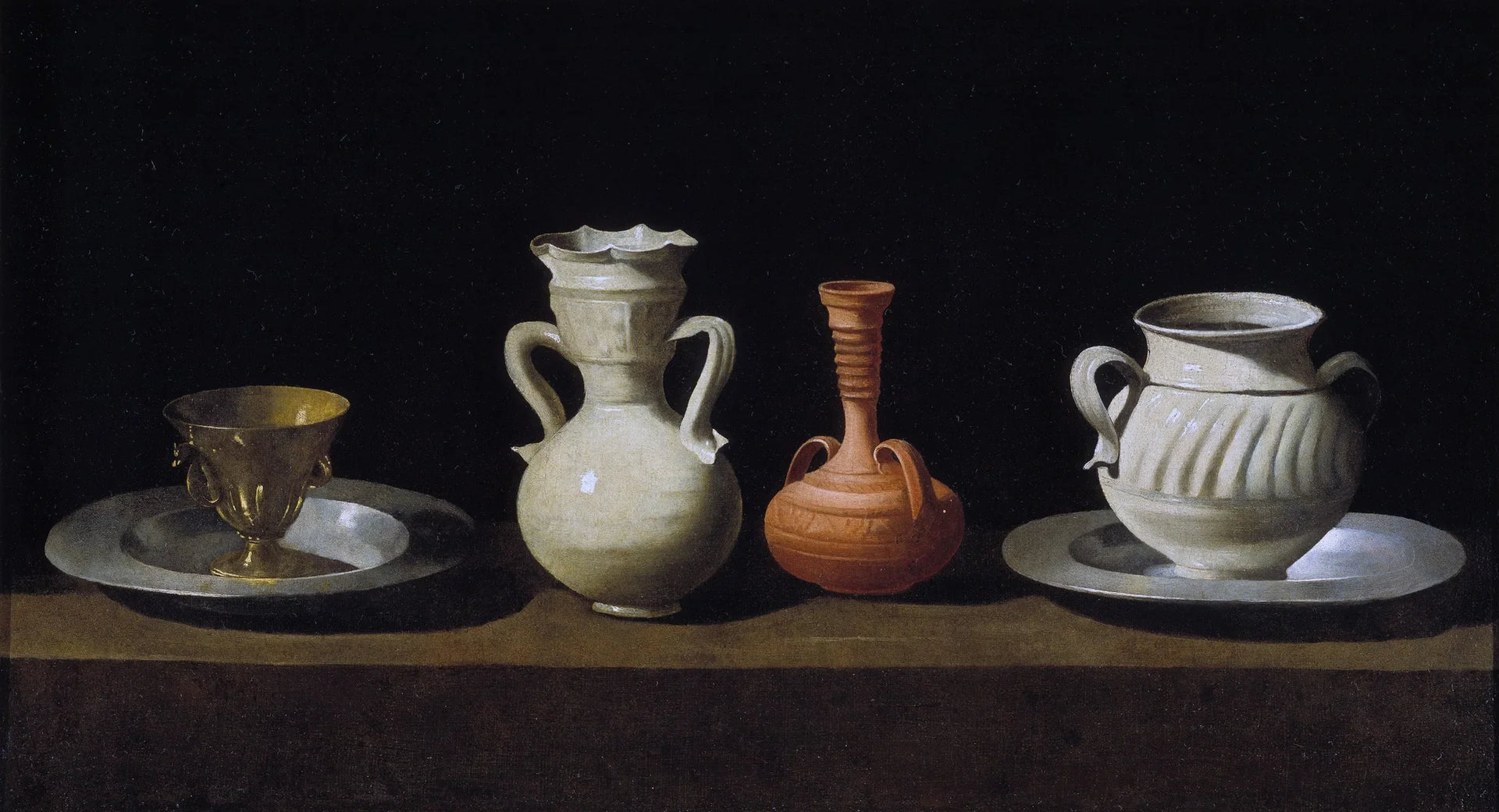 Nature morte aux cruches - Francisco de Zurbarán image 1 tableau peint à l’huile sur toile