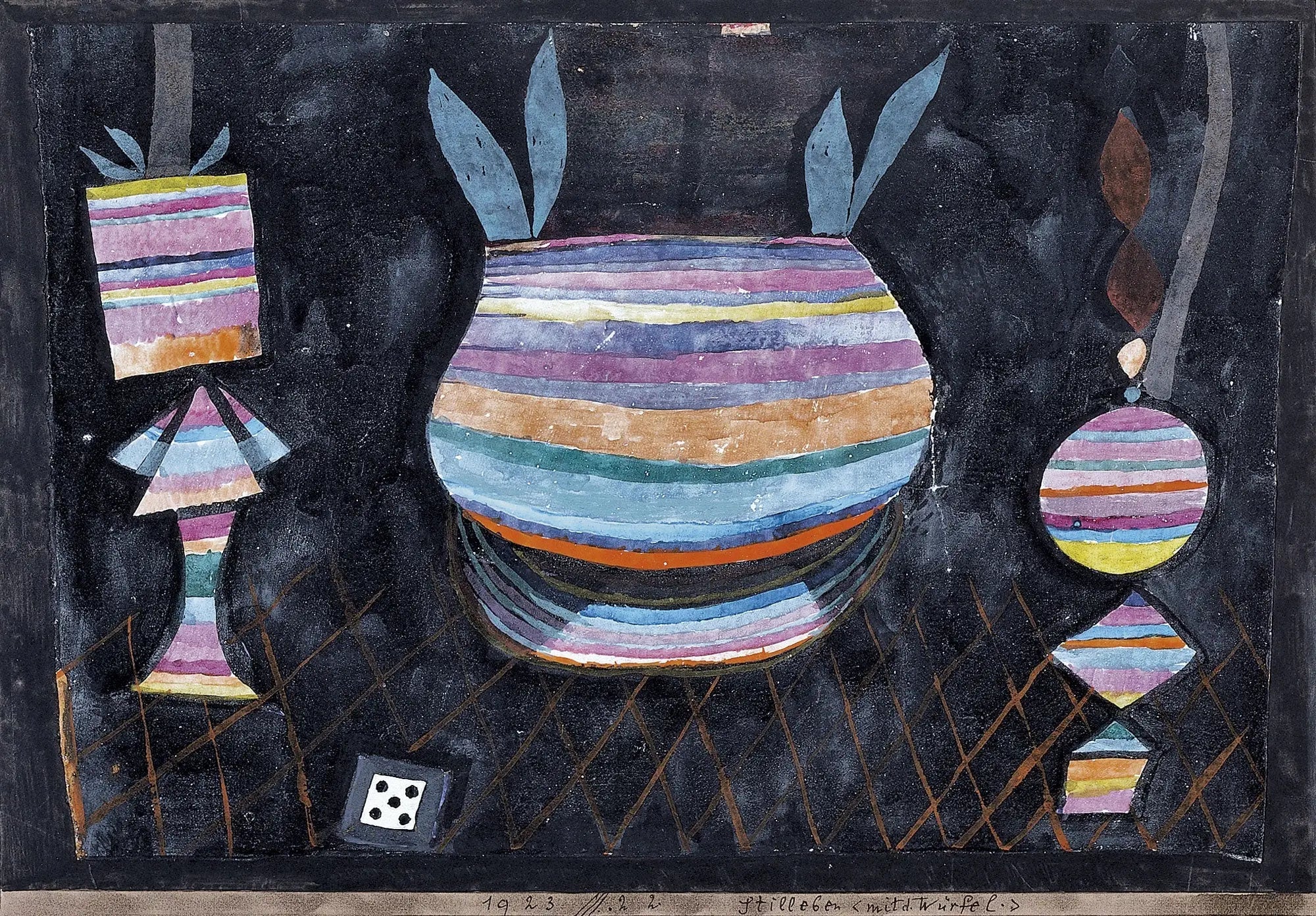 Nature morte aux dés - Paul Klee image 1 copie de tableau peinte à la main
