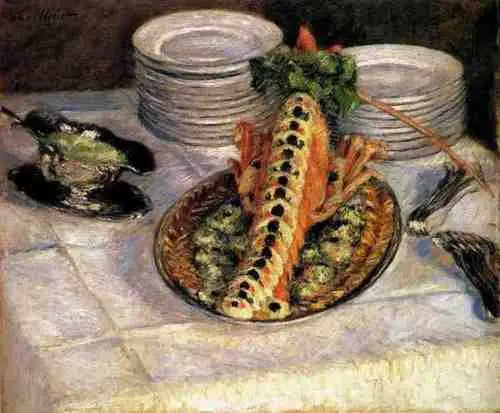 Nature morte aux écrevisses - Gustave Caillebotte image 1 reproduction d’œuvre d’art à l’huile