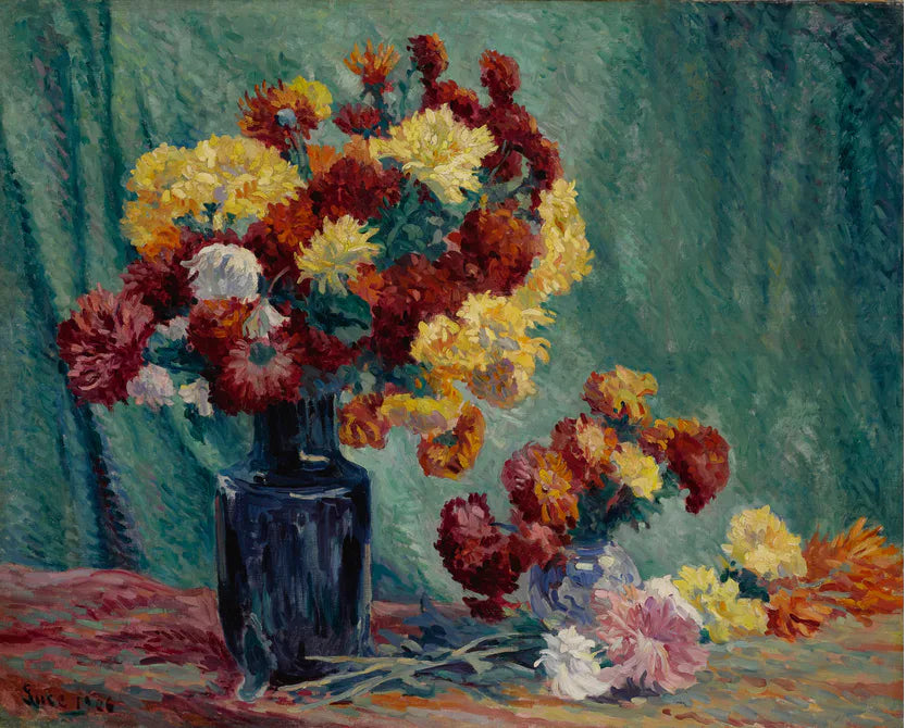 Nature morte aux fleurs - Maximilien Luce image 1 copie peinte à la main à l’huile