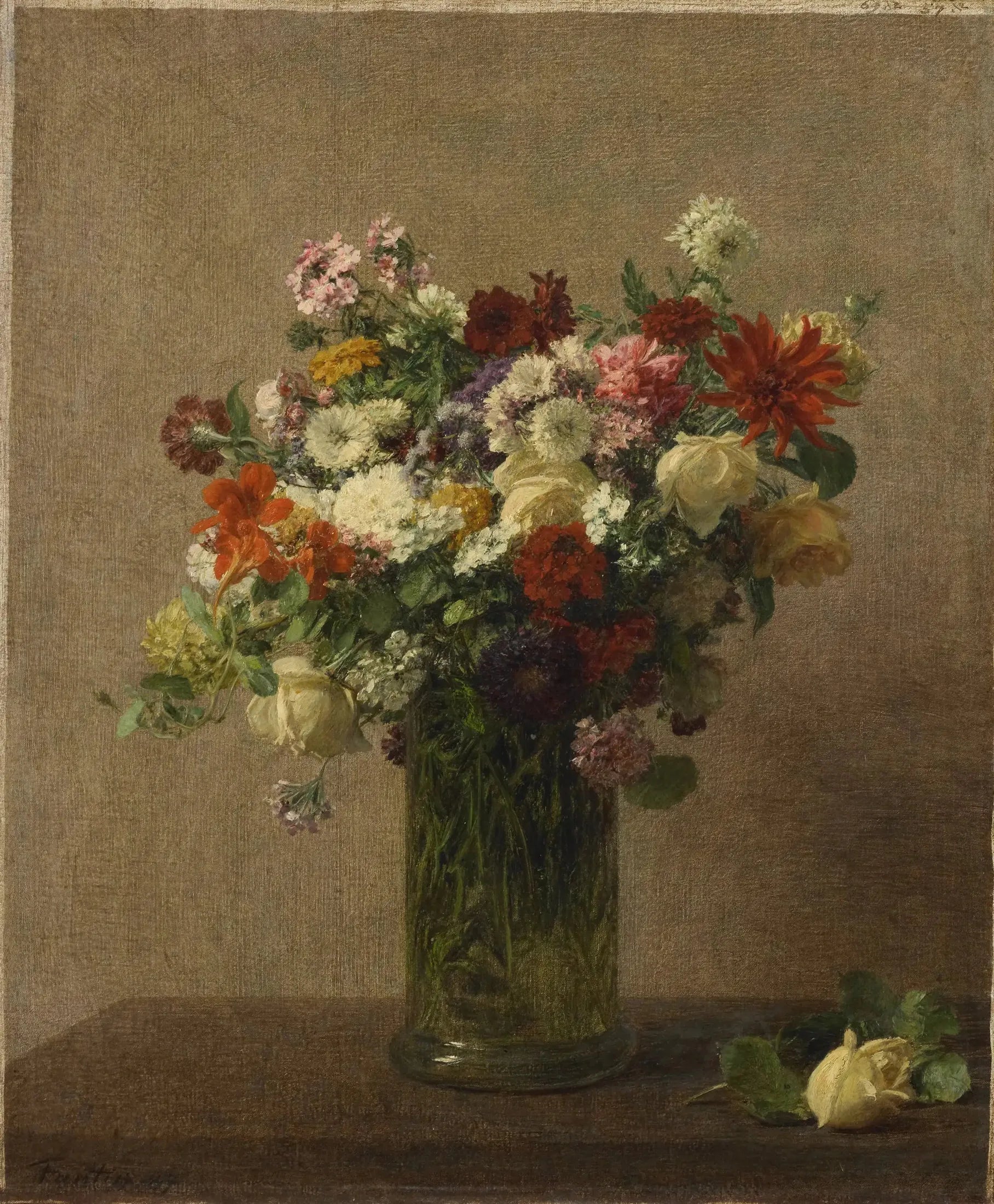 Nature morte aux fleurs SK-A-2895 - Henri Fantin-Latour image 1 reproduction de peinture à l’huile