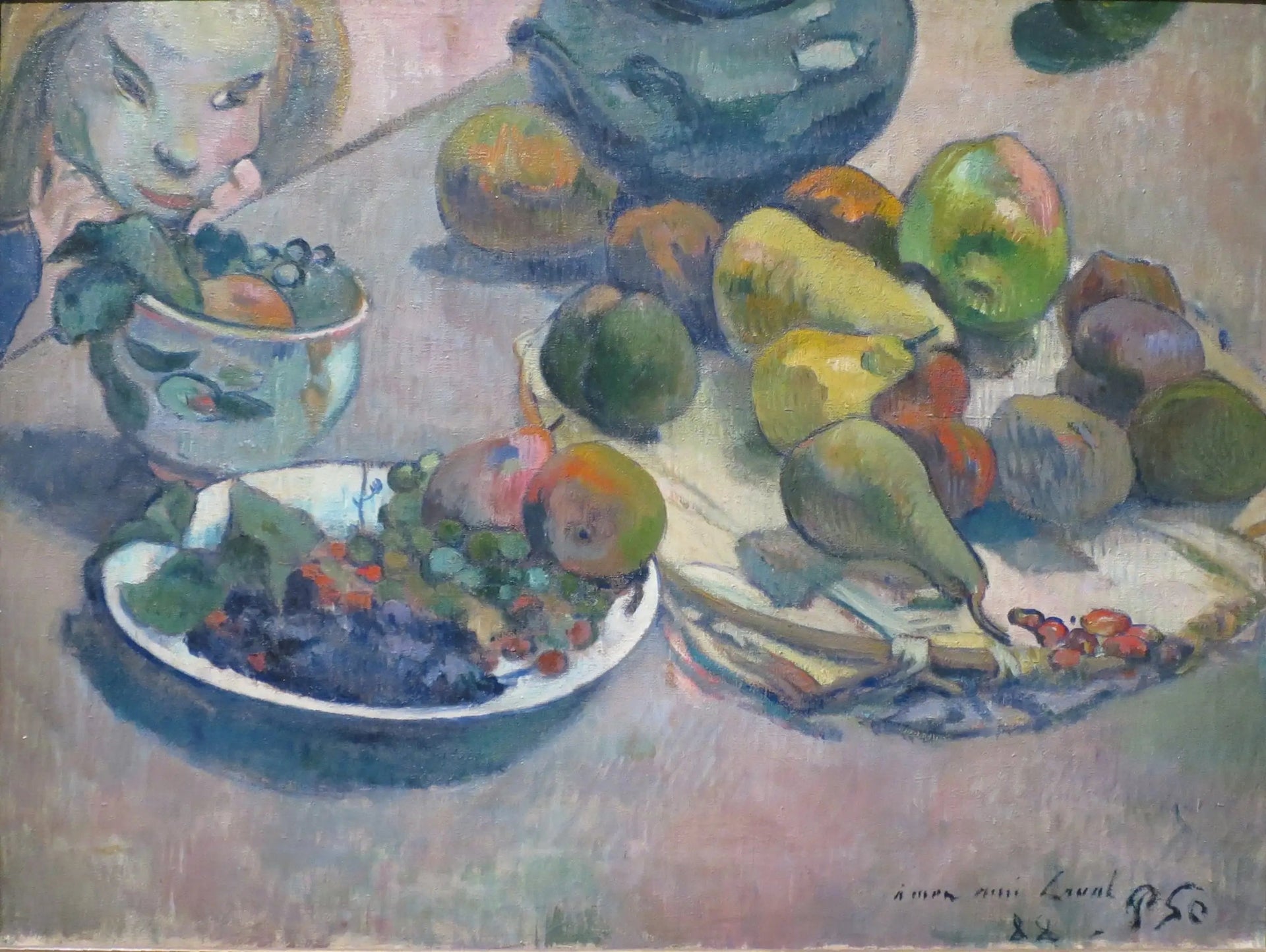 Nature morte aux fruits (dédicacée à Laval) - Paul Gauguin image 1 reproduction de peinture à l’huile