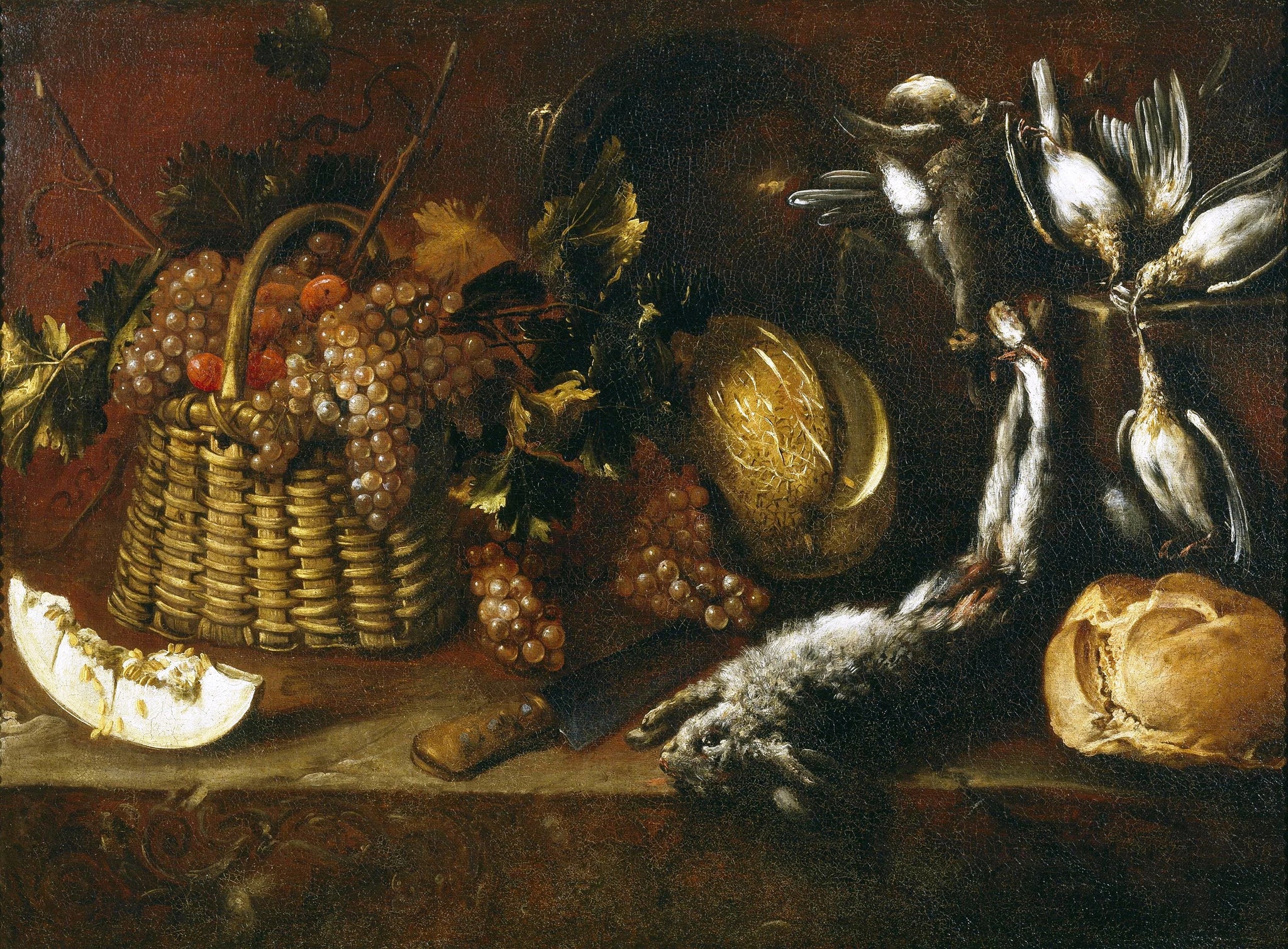 Nature morte aux fruits et au gibier - Artiste inconnu