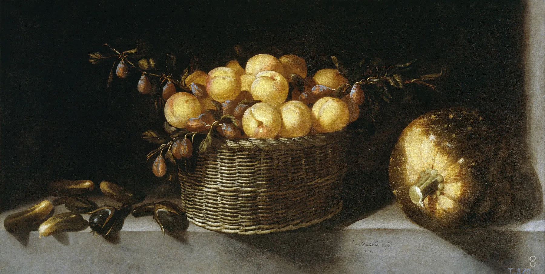 Nature morte aux fruits et légumes - Juan van der Hamen image 1 copie de tableau peinte à la main