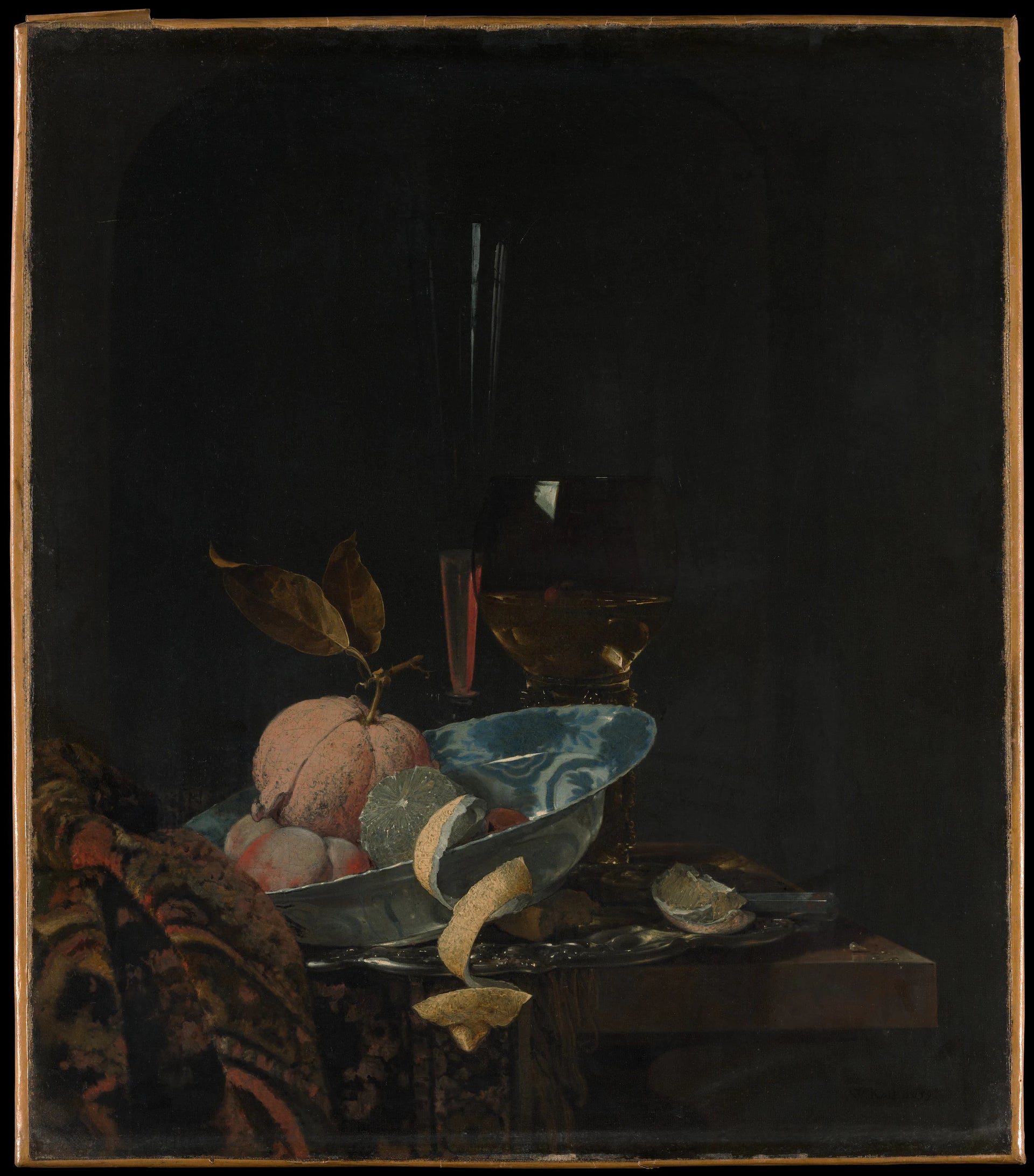 Nature morte aux fruits, à la verrerie et au bol Wanli - Willem Kalf