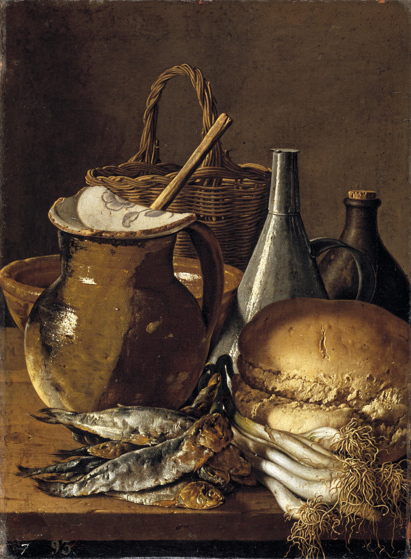 Nature morte aux harengs et cébettes - Luis Eugenio Meléndez