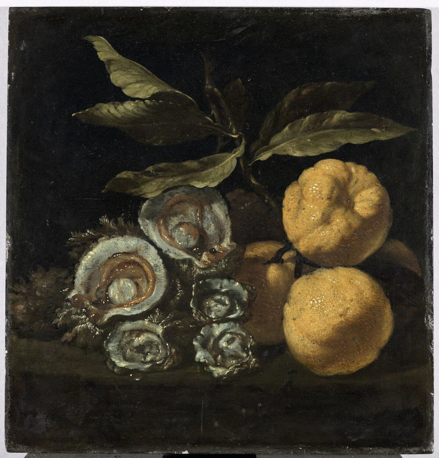 Nature morte aux huîtres et aux coings - Giovanni Battista Recco