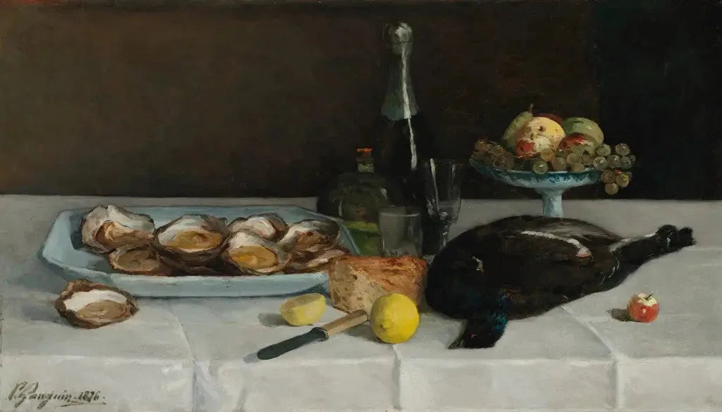 Nature morte aux huîtres - Paul Gauguin image 1 reproduction artisanale de tableau