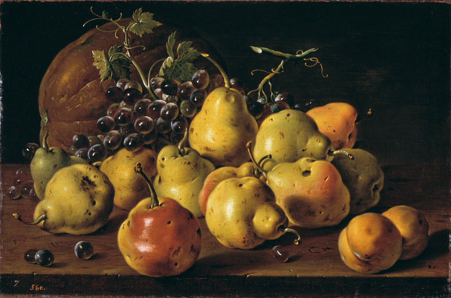 Nature morte aux mais et aux pêches, aux raisins et au melon - Luis Eugenio Meléndez